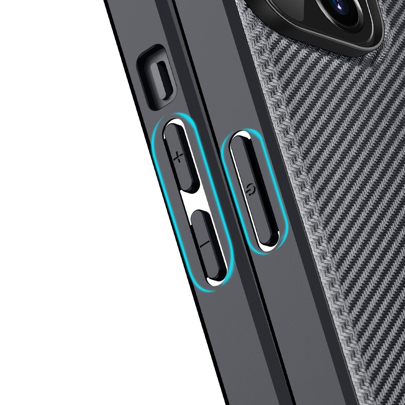 Dux Ducis Fino-etui med nylonovertrekk iPhone 14 Plus svart