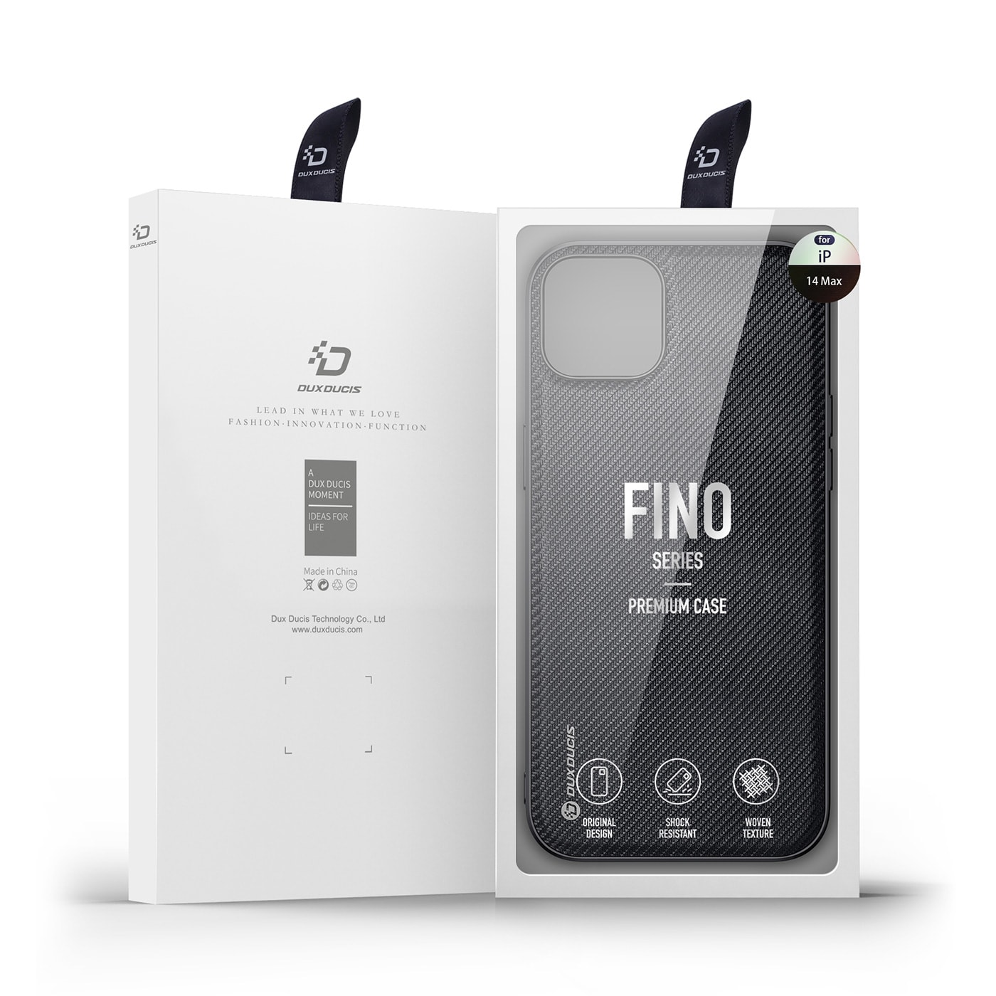 Dux Ducis Fino-etui med nylonovertrekk iPhone 14 Plus svart