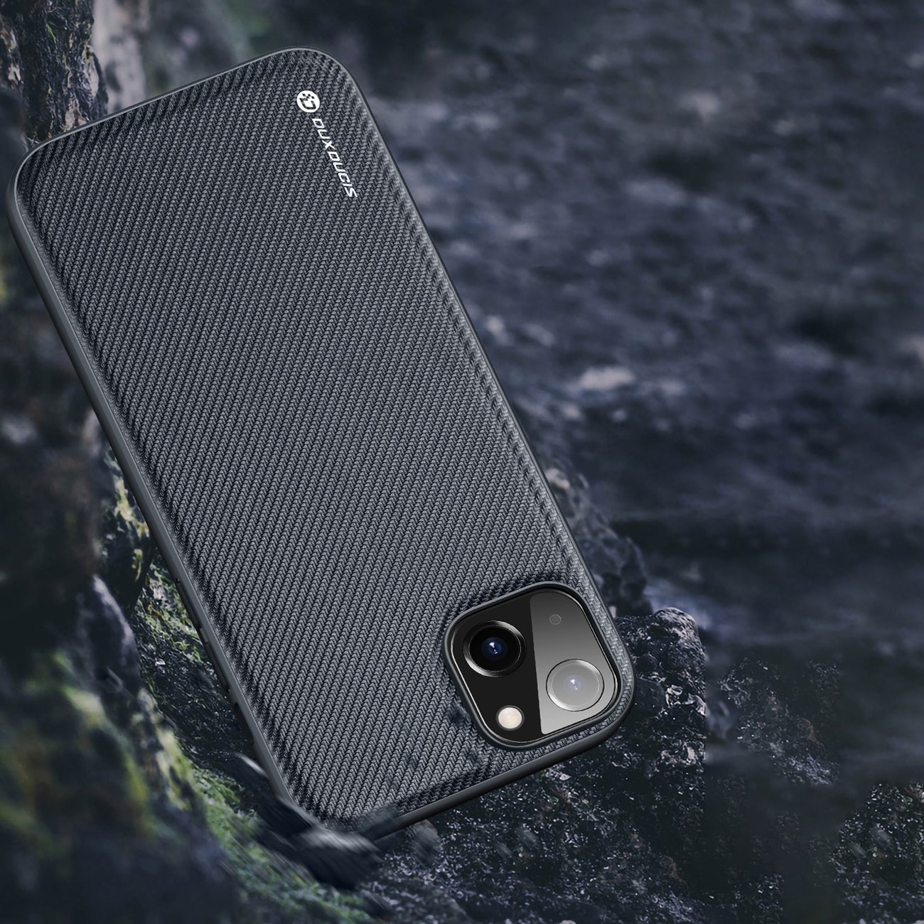 Dux Ducis Fino etui deksel iPhone 14 Plus blå nylon