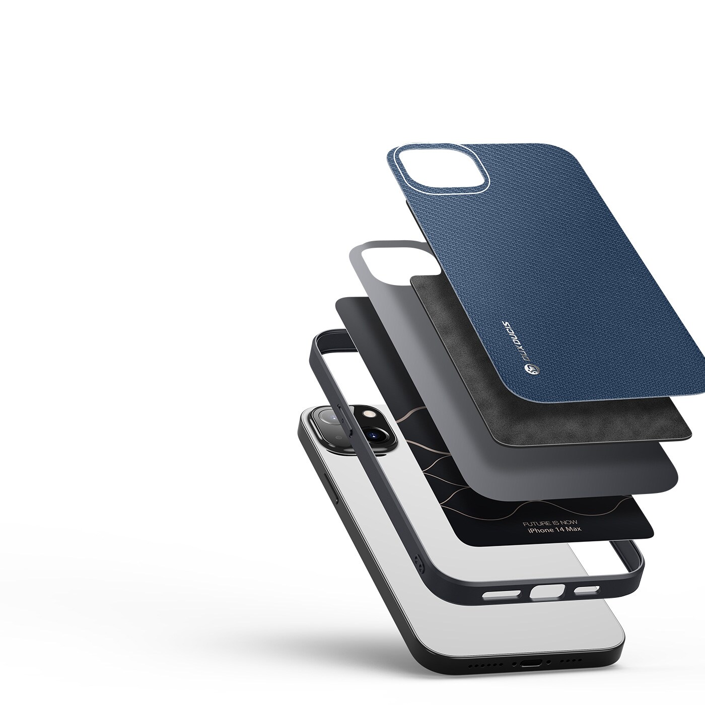 Dux Ducis Fino etui deksel iPhone 14 Plus blå nylon