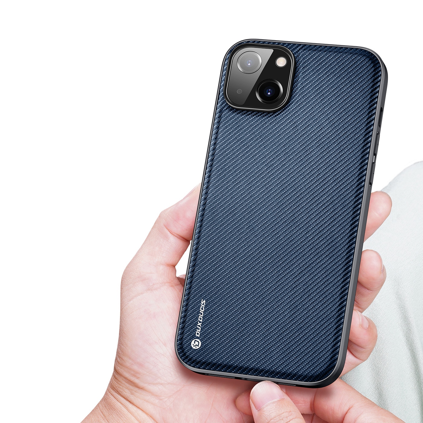 Dux Ducis Fino etui deksel iPhone 14 Plus blå nylon