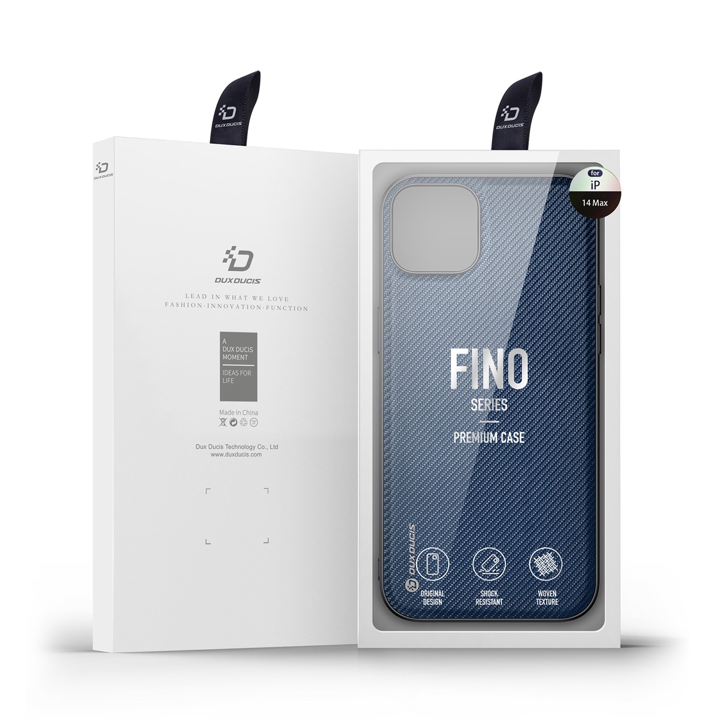 Dux Ducis Fino etui deksel iPhone 14 Plus blå nylon