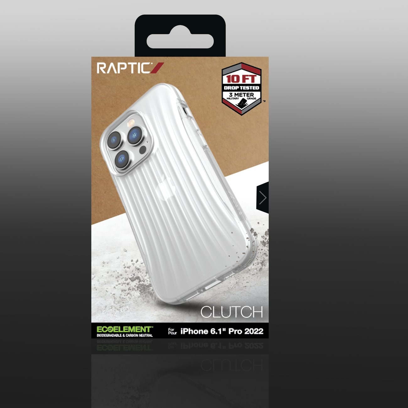 Raptic X-Doria Clutch-etui iPhone 14 Pro gjennomsiktig bakdeksel