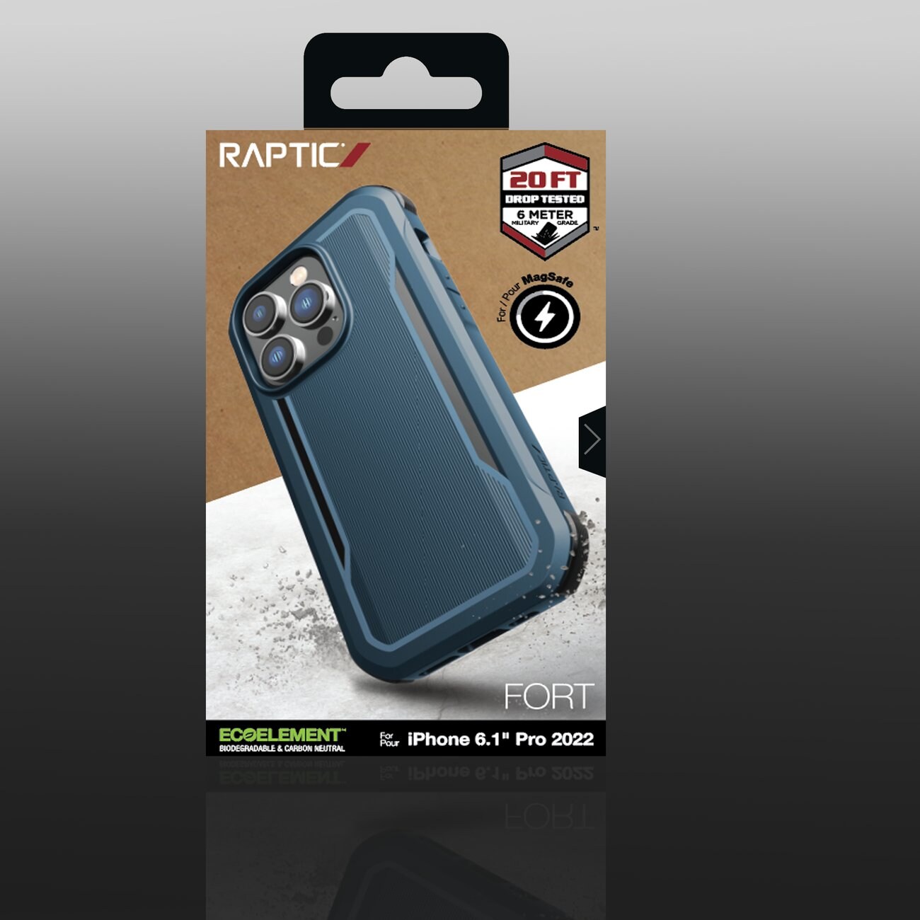 Raptic X-Doria Fort Case iPhone 14 Pro med MagSafe pansret blått deksel