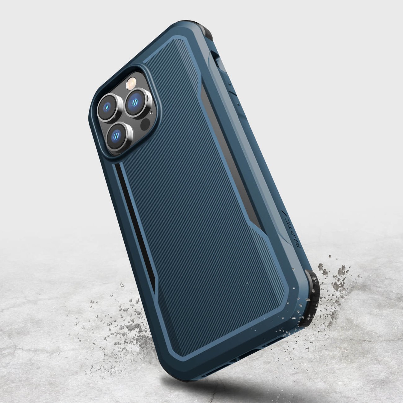 Raptic X-Doria Fort Case iPhone 14 Pro Max med MagSafe pansret blått deksel