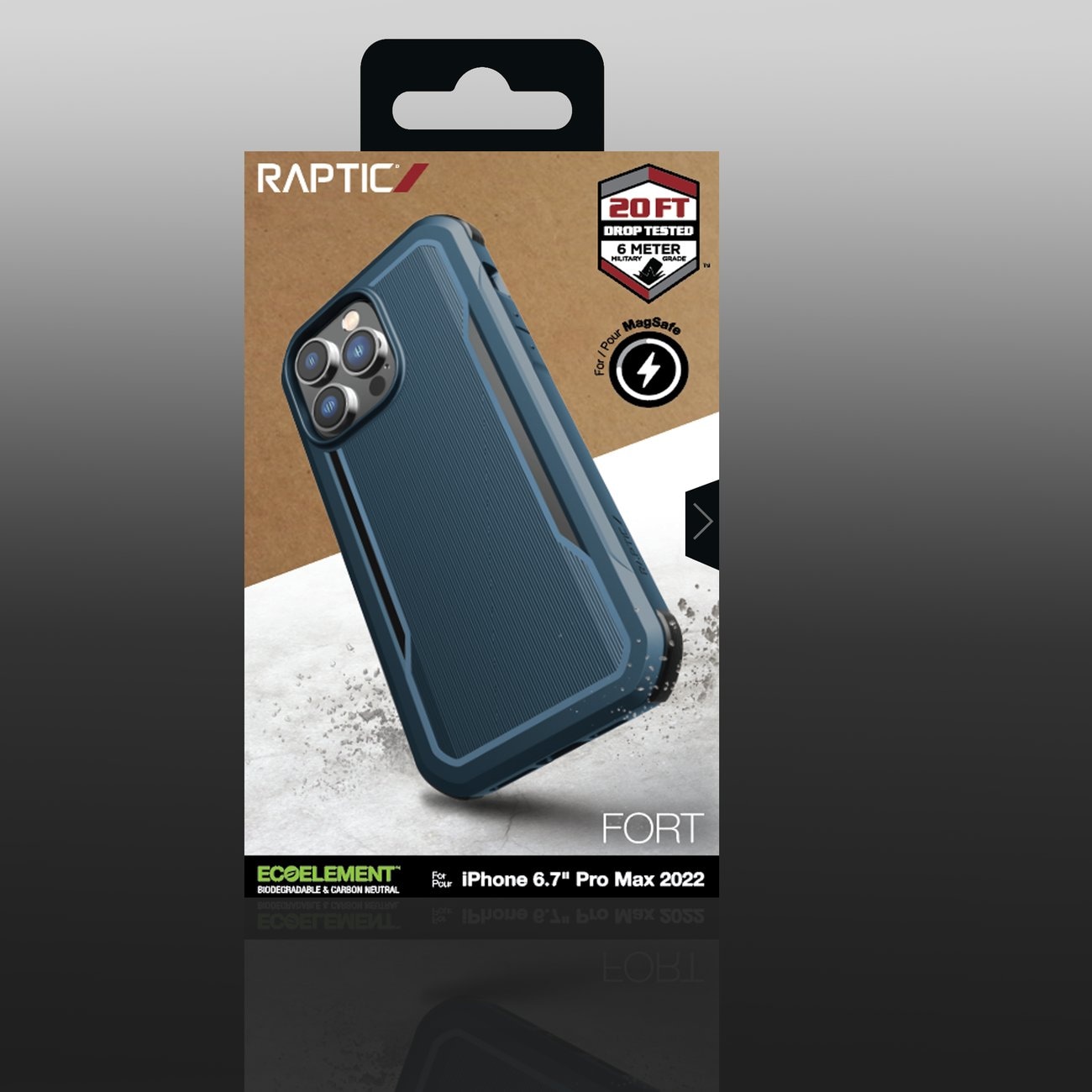 Raptic X-Doria Fort Case iPhone 14 Pro Max med MagSafe pansret blått deksel