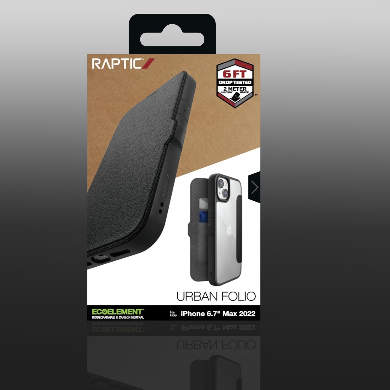Raptic X-Doria Urban Folio-etui iPhone 14 Plus flipdeksel svart