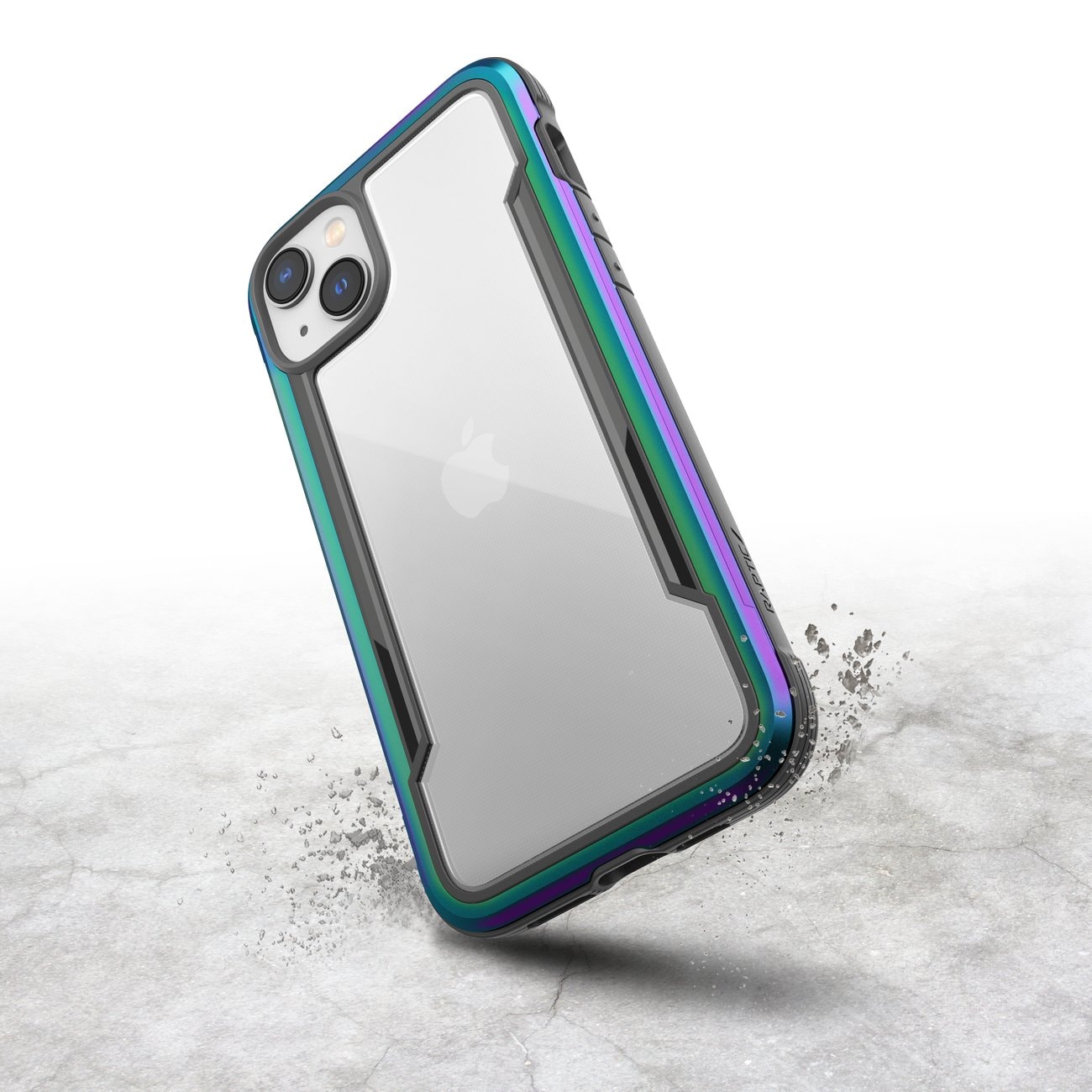 Raptic X-Doria Shield-etui for iPhone 14 Plus opal deksel