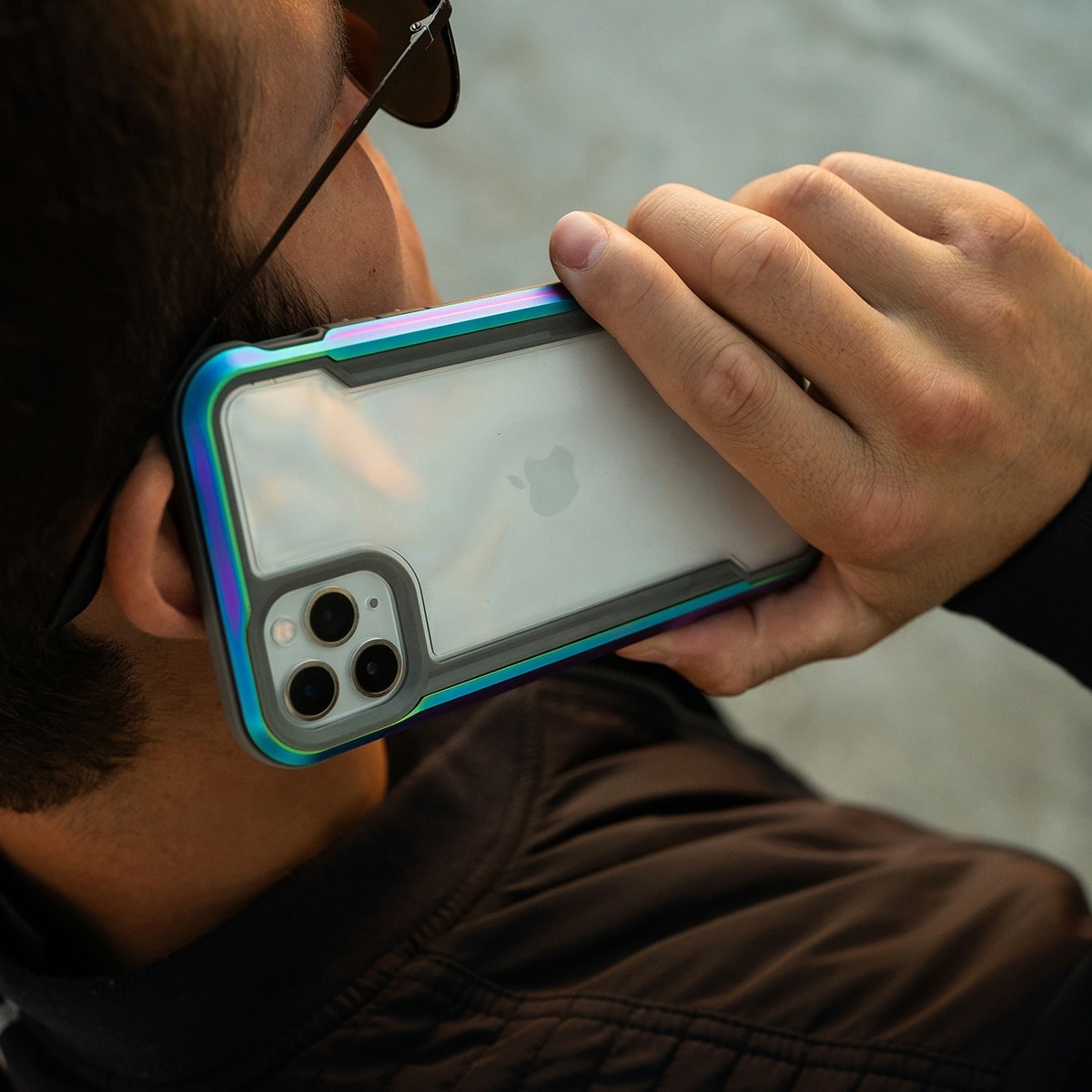 Raptic X-Doria Shield-etui iPhone 14 Pro pansret opal deksel