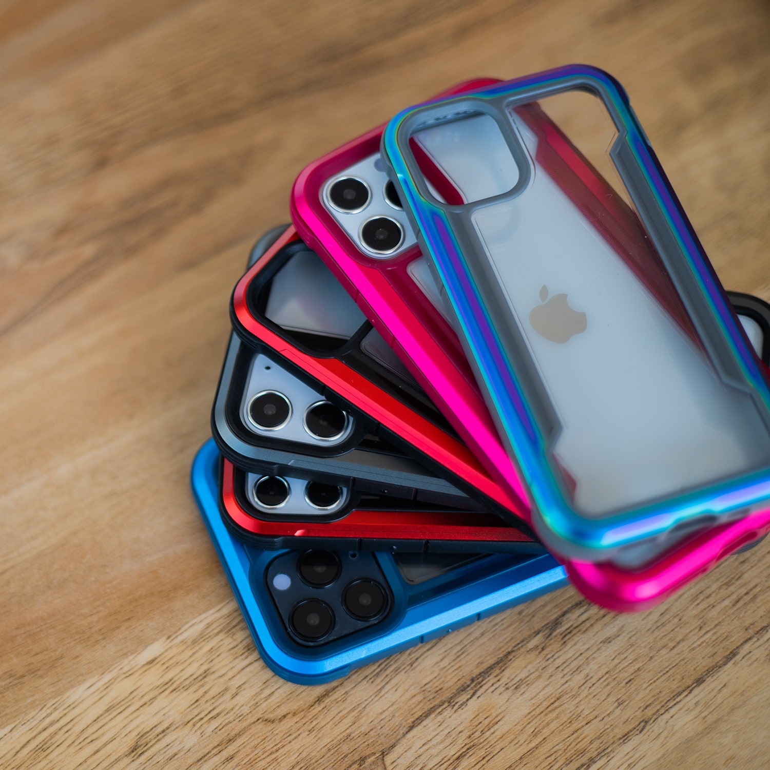 Raptic X-Doria Shield-etui iPhone 14 Pro pansret opal deksel
