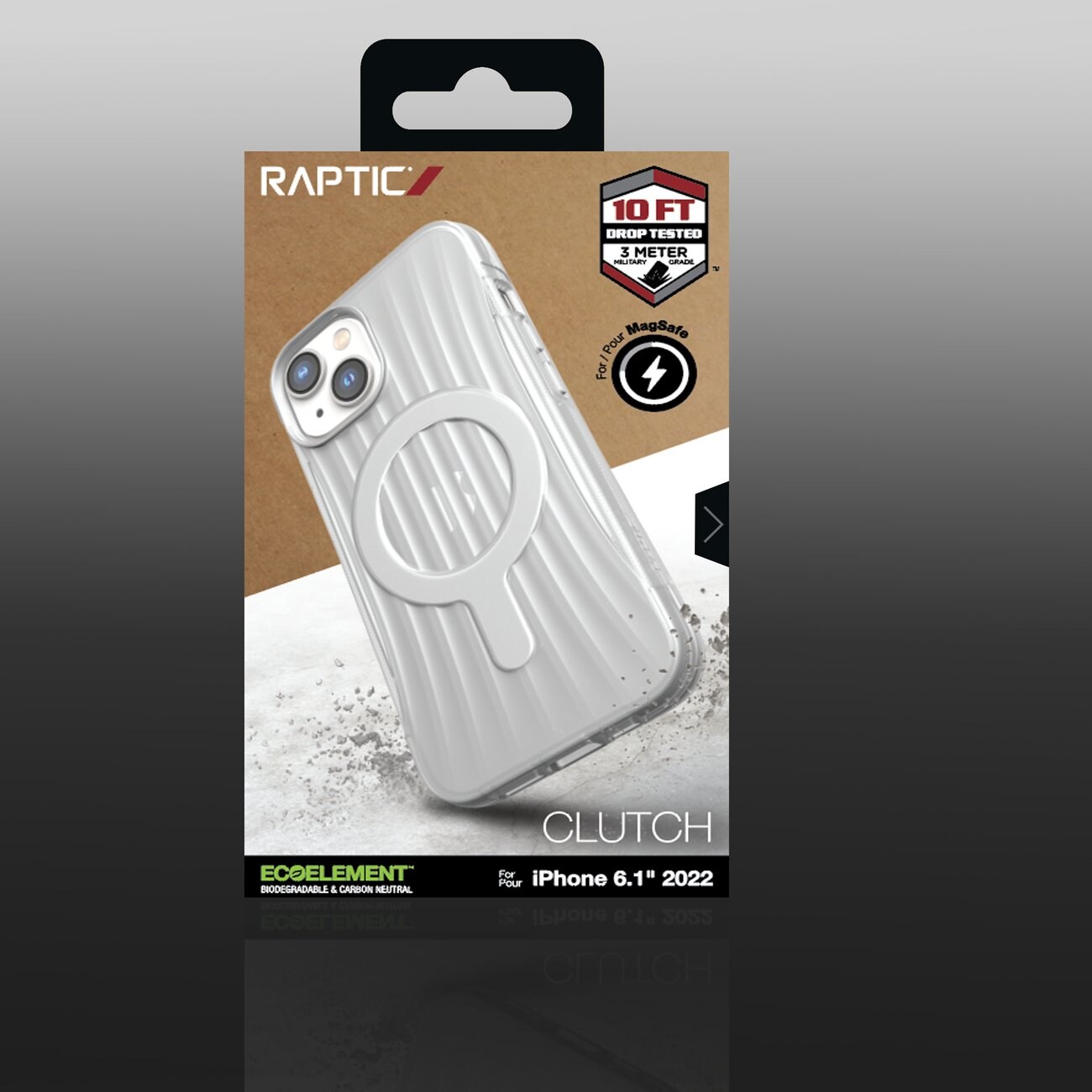 Raptic X-Doria Clutch-etui iPhone 14 med MagSafe-bakdeksel gjennomsiktig