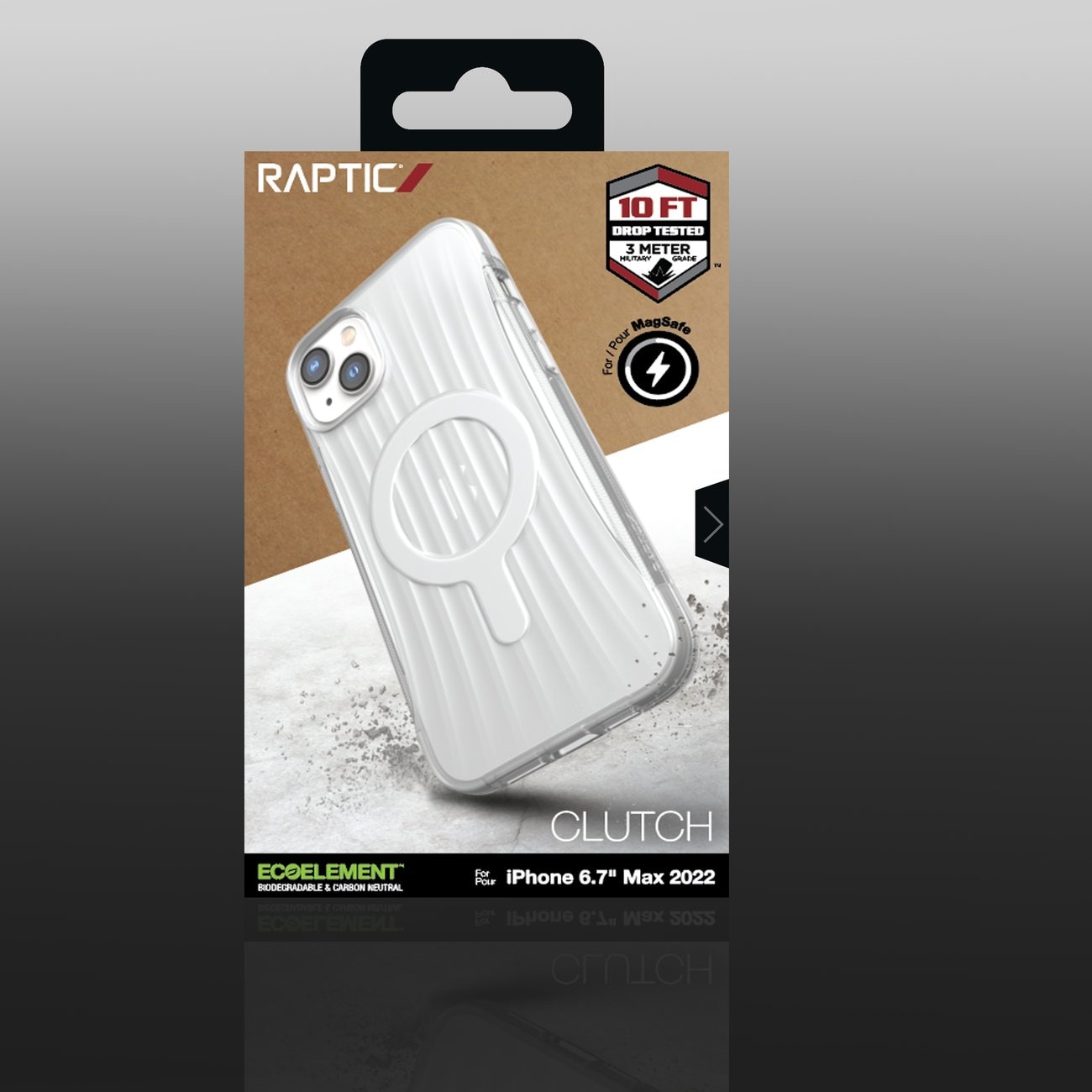 Raptic X-Doria Clutch-etui iPhone 14 Plus med MagSafe-bakdeksel gjennomsiktig