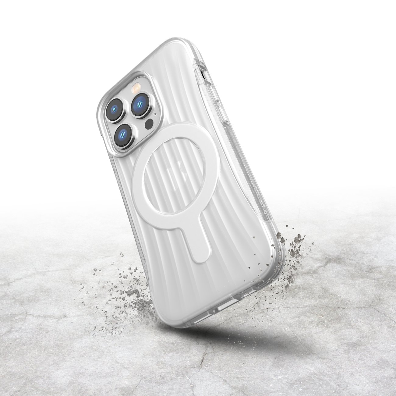 Raptic X-Doria Clutch-etui iPhone 14 Pro med MagSafe-bakdeksel gjennomsiktig