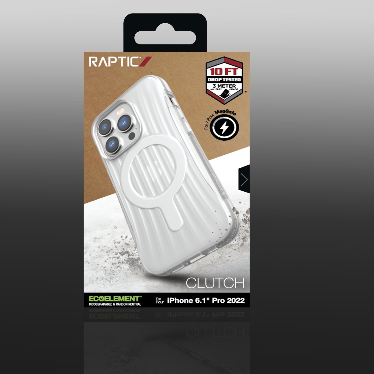 Raptic X-Doria Clutch-etui iPhone 14 Pro med MagSafe-bakdeksel gjennomsiktig