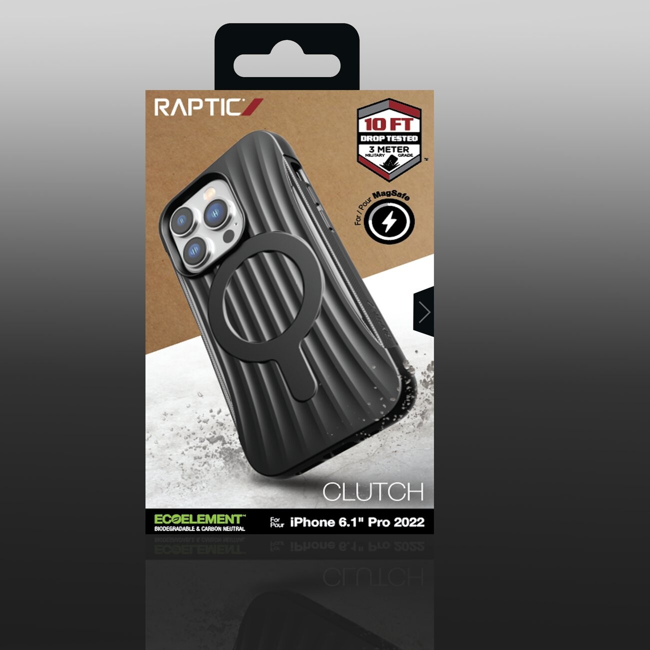 Raptic X-Doria Clutch-etui iPhone 14 Pro med MagSafe-bakdeksel svart