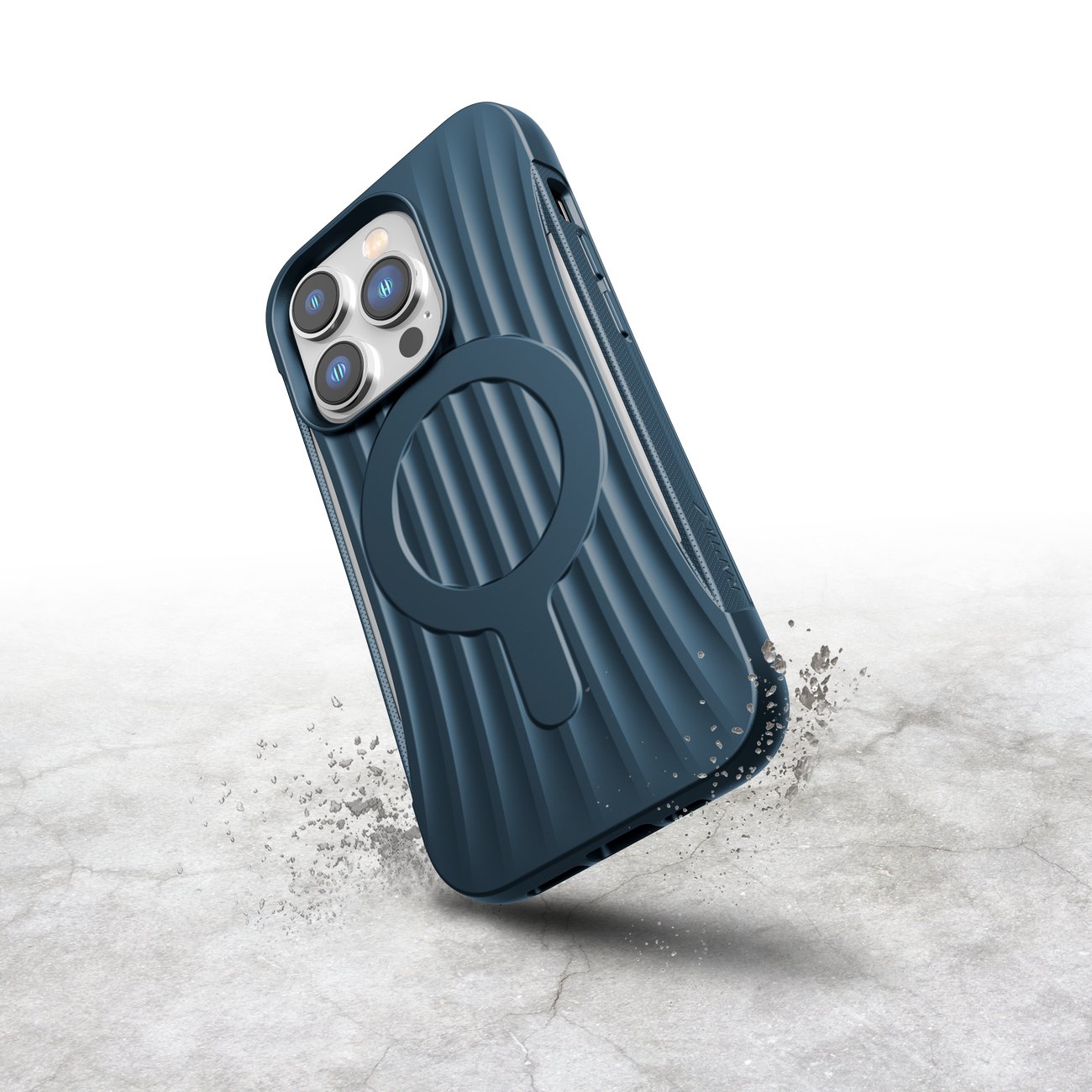 Raptic X-Doria Clutch-etui iPhone 14 Pro med MagSafe-bakdeksel blå