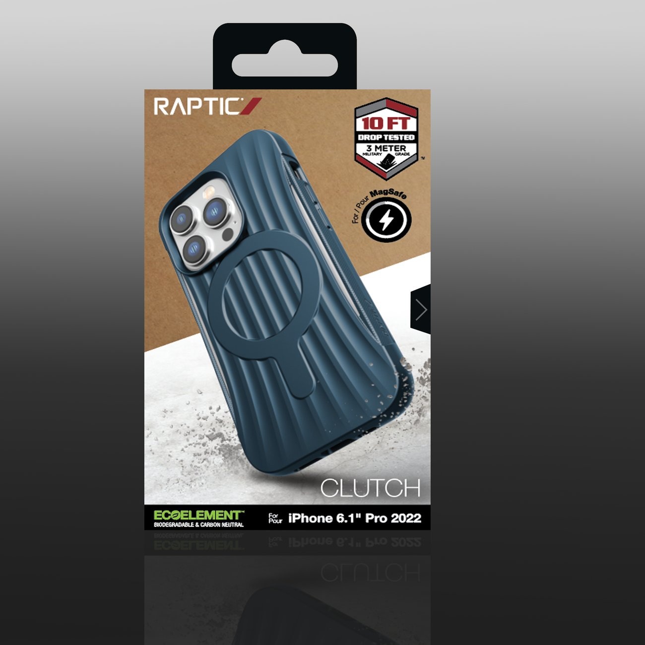 Raptic X-Doria Clutch-etui iPhone 14 Pro med MagSafe-bakdeksel blå