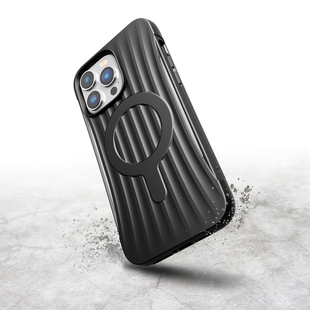 Raptic X-Doria Clutch-etui iPhone 14 Pro Max med MagSafe-bakdeksel svart