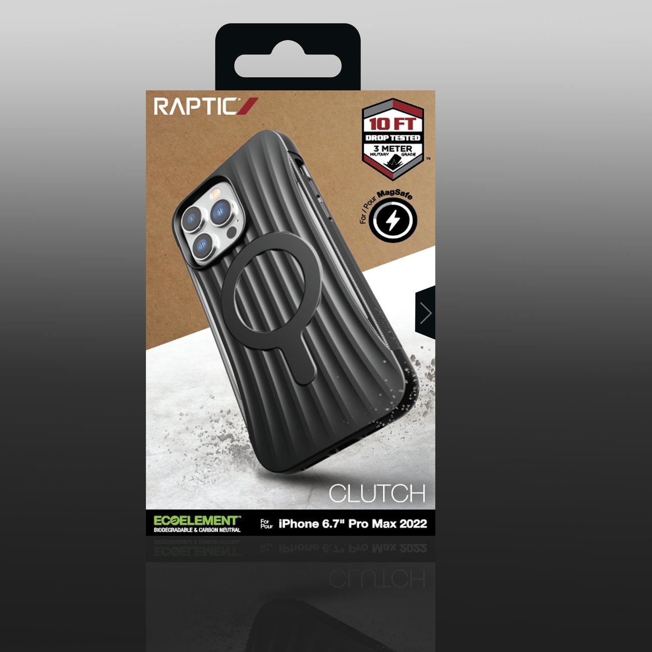 Raptic X-Doria Clutch-etui iPhone 14 Pro Max med MagSafe-bakdeksel svart