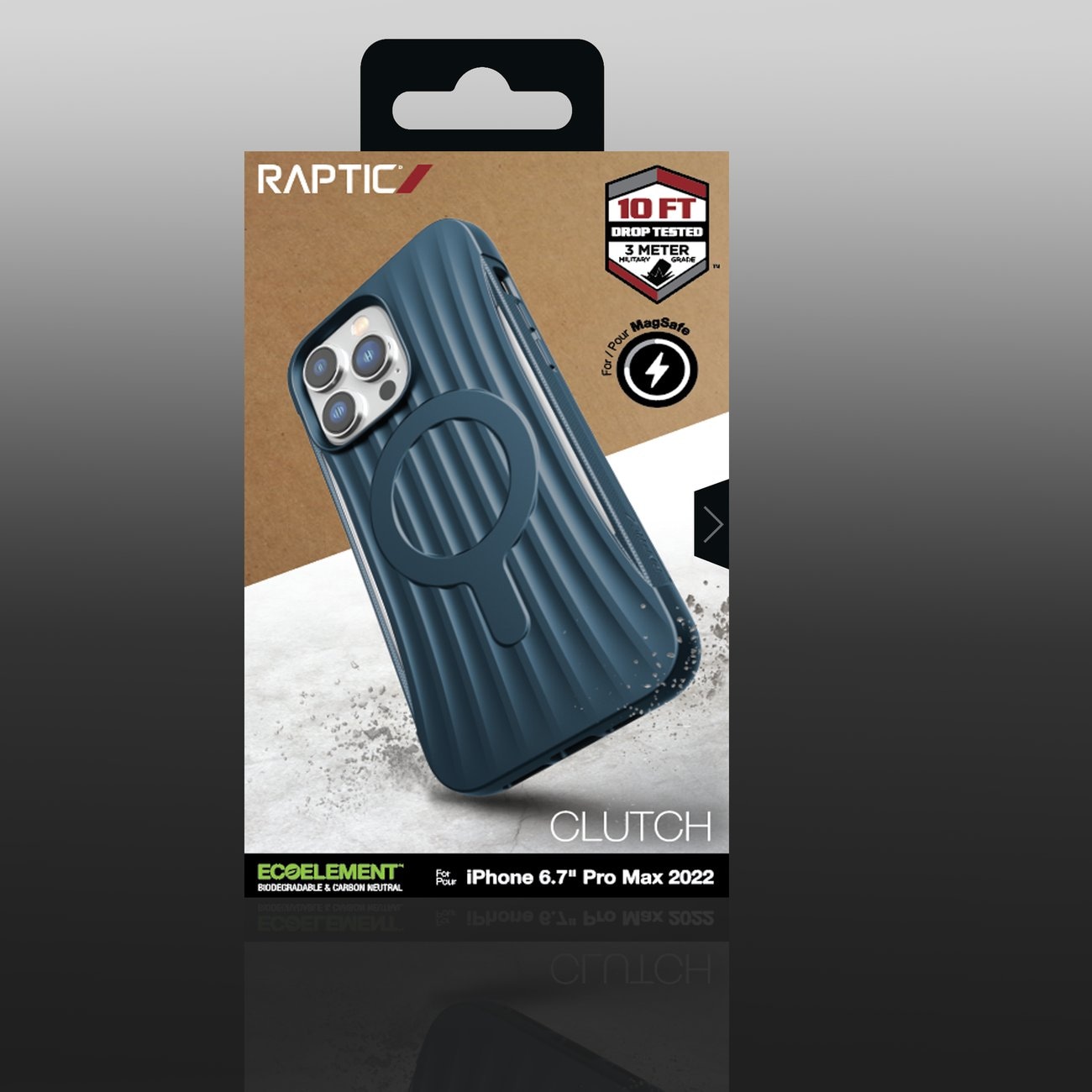 Raptic X-Doria Clutch-etui iPhone 14 Pro Max med MagSafe-bakdeksel blå