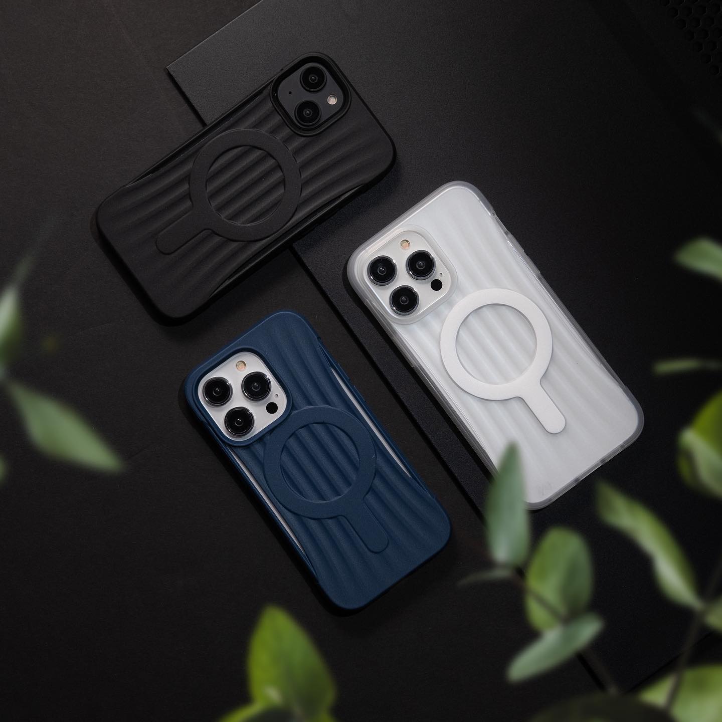 Raptic X-Doria Clutch-etui iPhone 14 Pro Max med MagSafe-bakdeksel blå