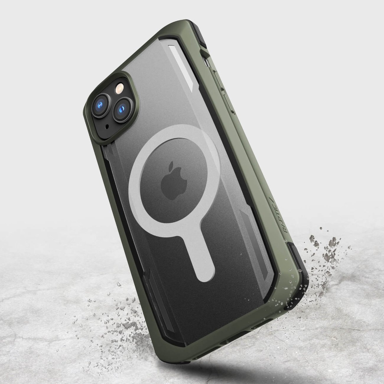 Raptic X-Doria Secure Case iPhone 14 Plus med MagSafe pansrede deksel grønn