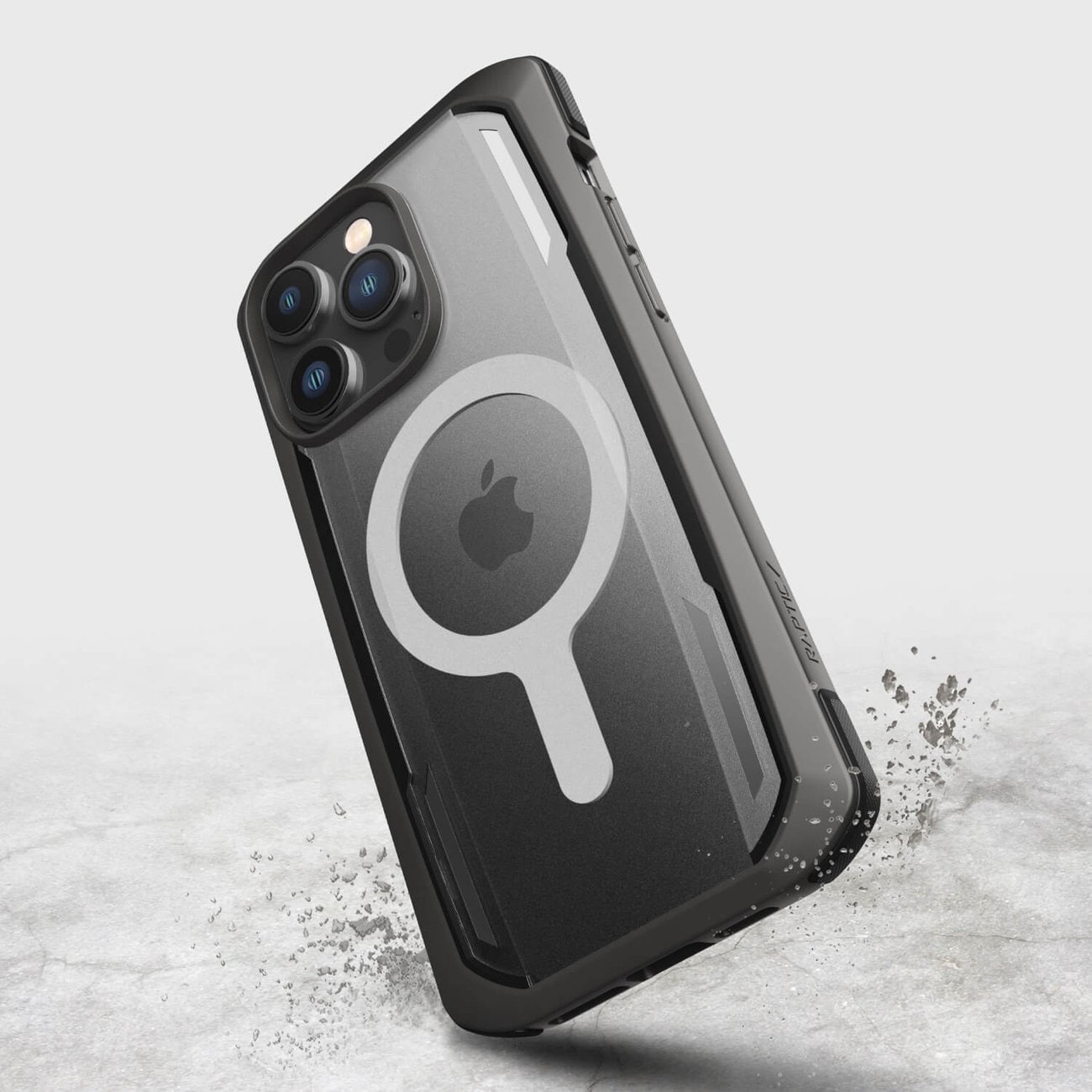 Raptic X-Doria Secure Case for iPhone 14 Pro Max med MagSafe pansrede deksel svart