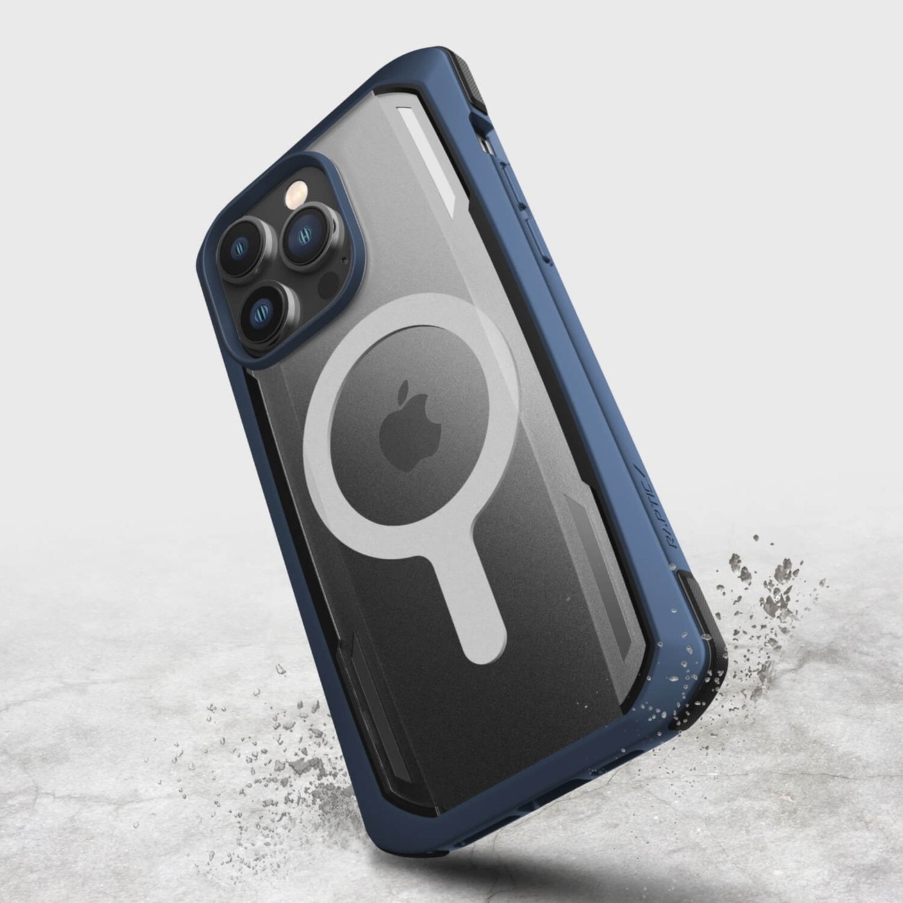 Raptic X-Doria Secure Case for iPhone 14 Pro Max med MagSafe pansrede deksel blå