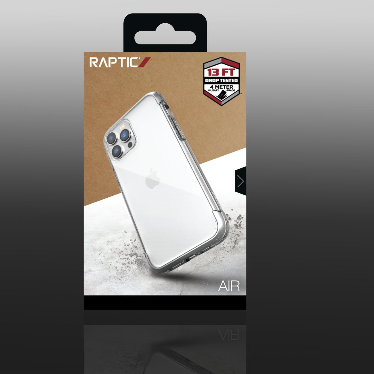 Raptic X-Doria Air-etui for iPhone 14 Pro pansret deksel sølv