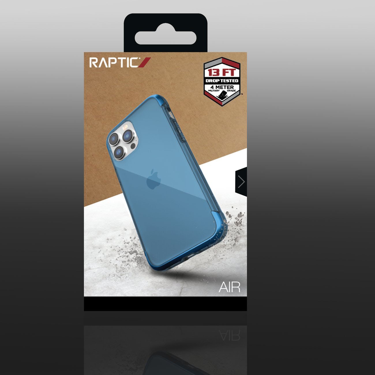 Raptic X-Doria Air-etui for iPhone 14 Pro pansret deksel blå