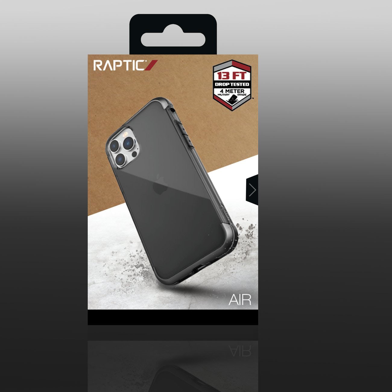 Raptic X-Doria Air-etui for iPhone 14 Pro Max pansret deksel svart