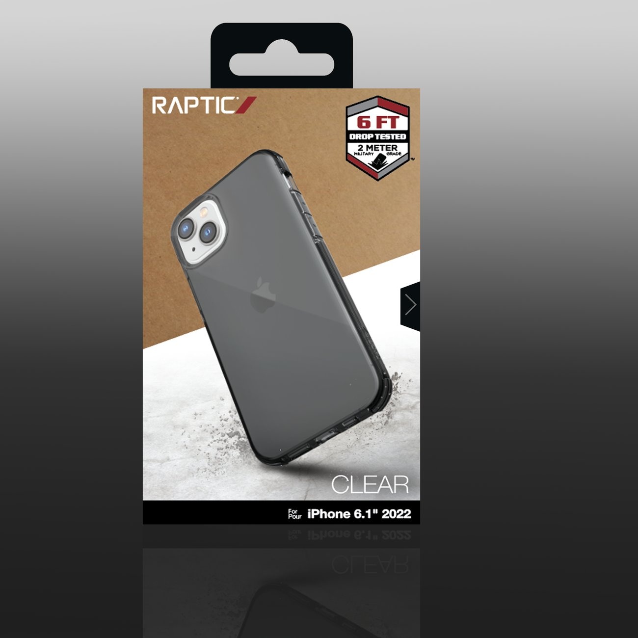 Raptic X-Doria Clear Case iPhone 14 pansrede deksel grå