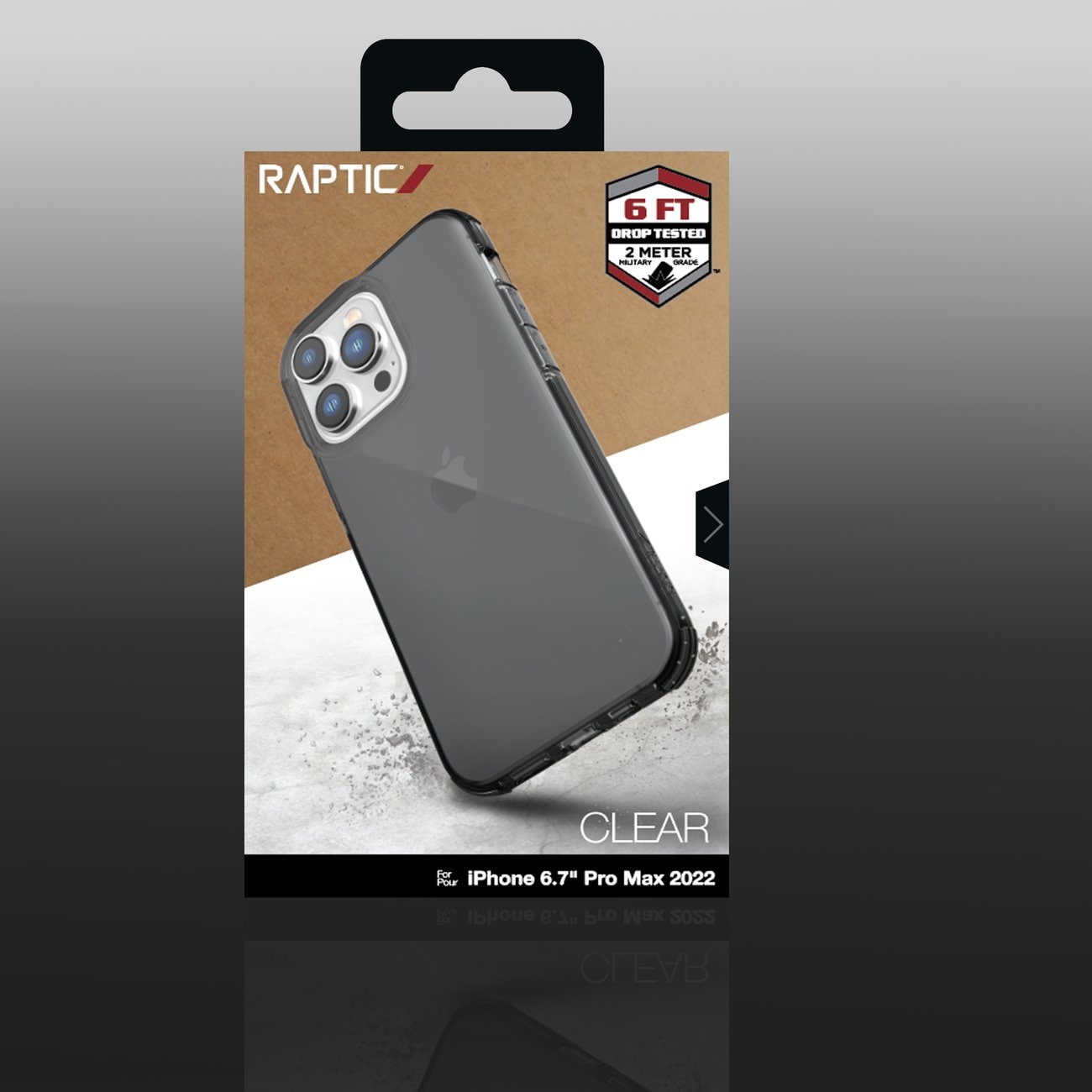 Raptic X-Doria Clear Case iPhone 14 Pro Max pansrede deksel svart