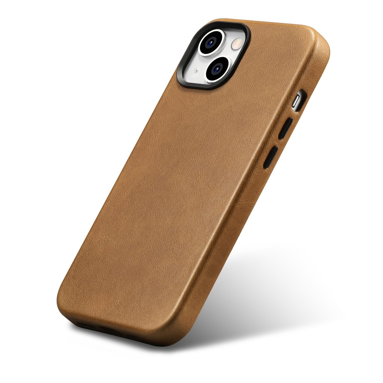 iCarer Oil Wax Premium lærveske iPhone 14 Plus Magnetisk lærveske med MagSafe Brown (WMI14220703-TN)