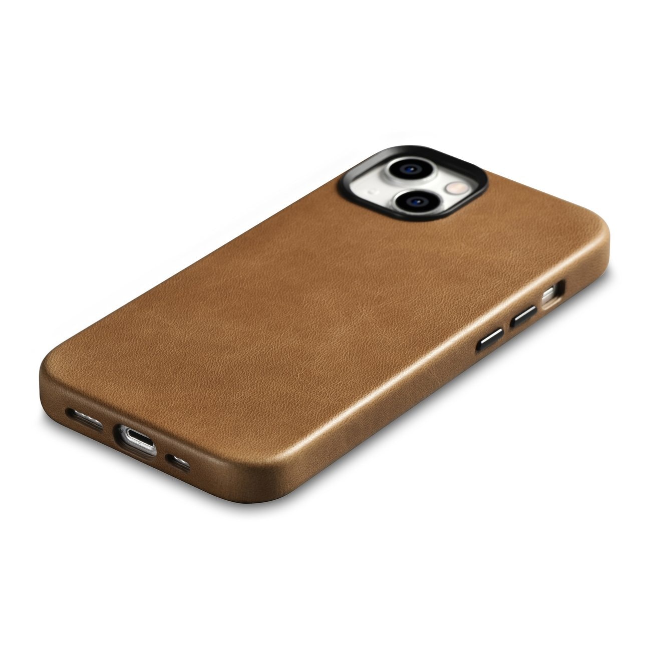 iCarer Oil Wax Premium lærveske iPhone 14 Plus Magnetisk lærveske med MagSafe Brown (WMI14220703-TN)