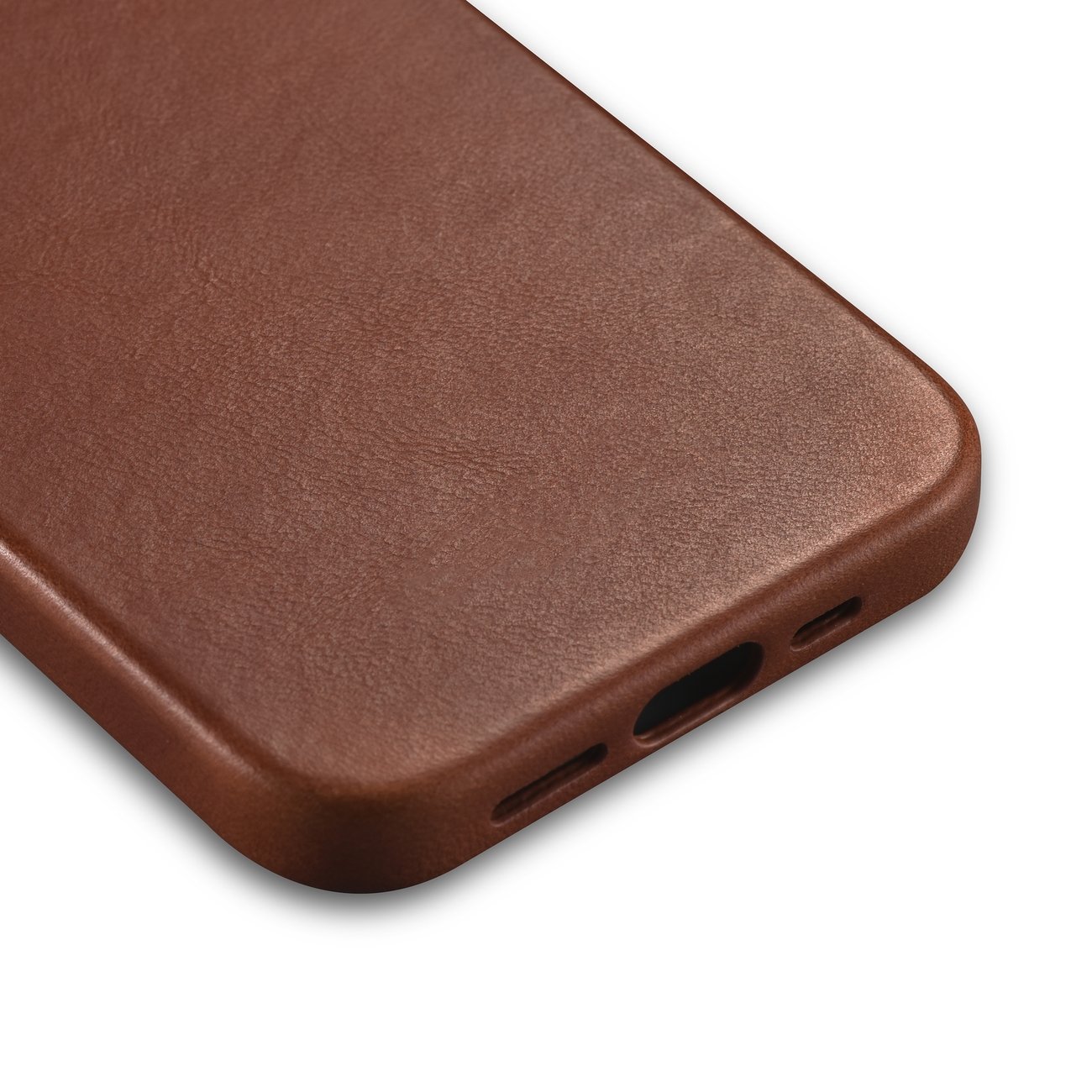 iCarer Oil Wax Premium lærveske iPhone 14 Plus Magnetisk lærveske med MagSafe Brown (WMI14220703-RB)