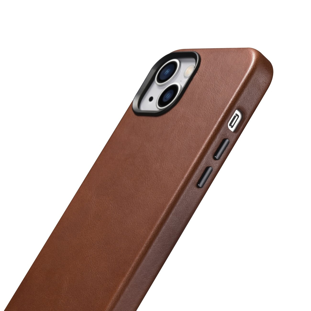 iCarer Oil Wax Premium lærveske iPhone 14 Plus Magnetisk lærveske med MagSafe Brown (WMI14220703-RB)