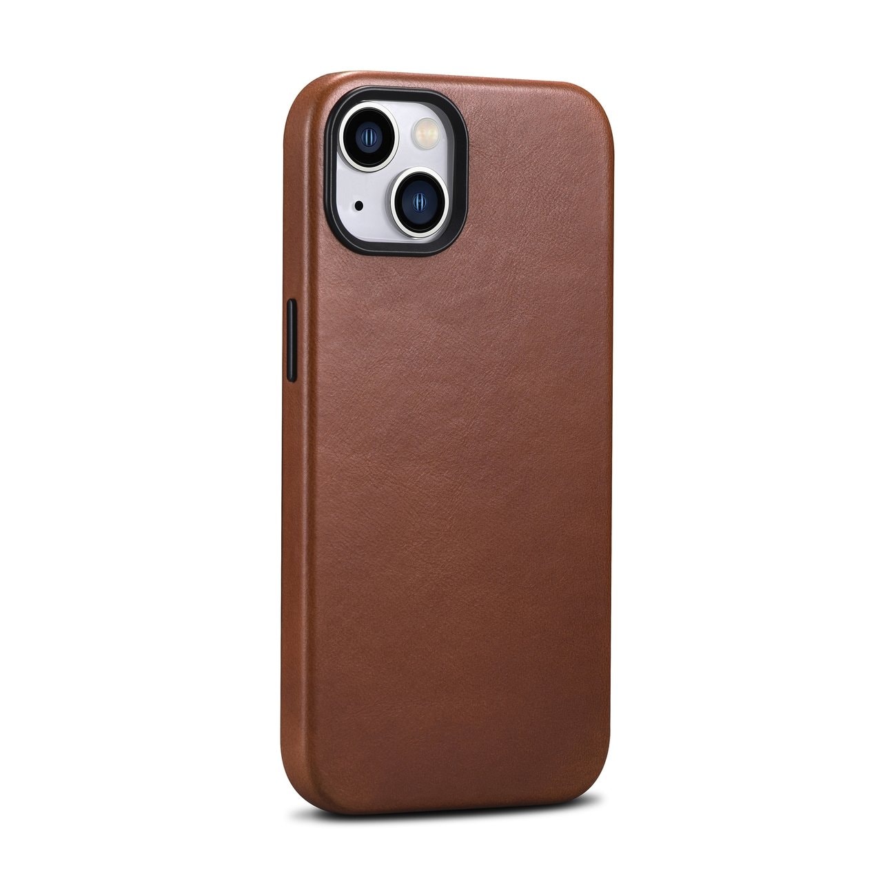 iCarer Oil Wax Premium lærveske iPhone 14 Plus Magnetisk lærveske med MagSafe Brown (WMI14220703-RB)