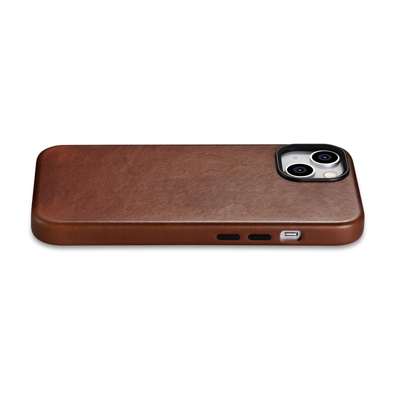 iCarer Oil Wax Premium lærveske iPhone 14 Plus Magnetisk lærveske med MagSafe Brown (WMI14220703-RB)