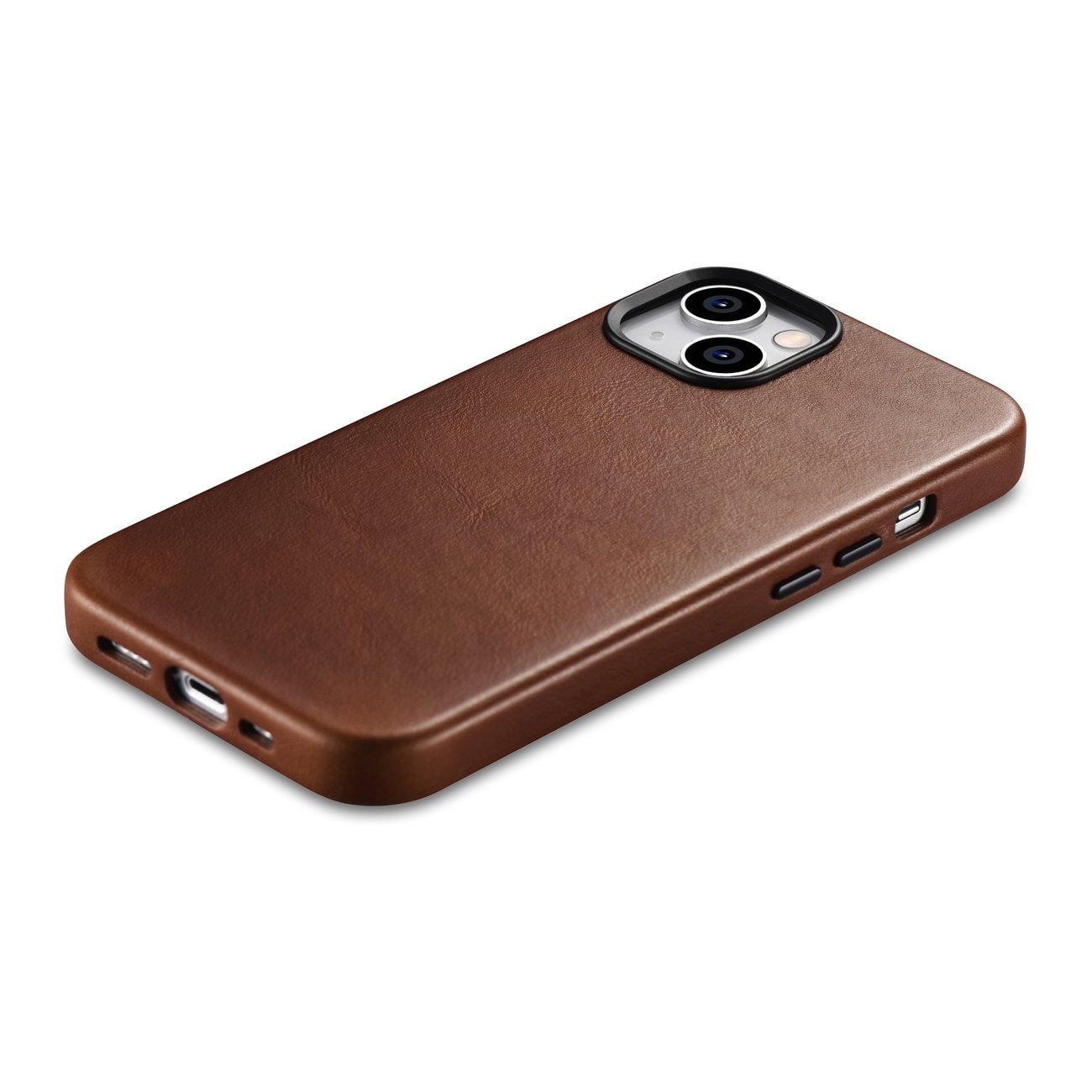 iCarer Oil Wax Premium lærveske iPhone 14 Plus Magnetisk lærveske med MagSafe Brown (WMI14220703-RB)