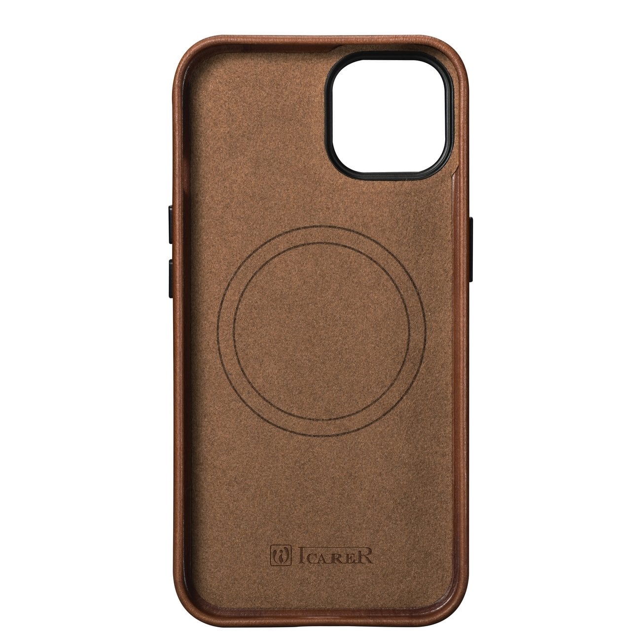 iCarer Oil Wax Premium lærveske iPhone 14 Plus Magnetisk lærveske med MagSafe Brown (WMI14220703-RB)
