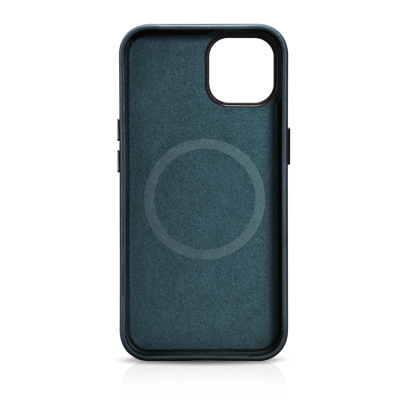 iCarer Oil Wax Premium lærveske iPhone 14 Plus magnetisk med MagSafe mørkeblå (WMI14220703-BU)