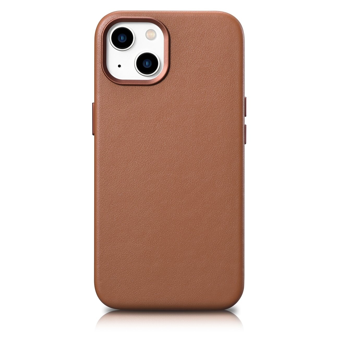 iCarer Case lærdeksel for iPhone 14 Brown (WMI14220705-BN) (MagSafe-kompatibel)