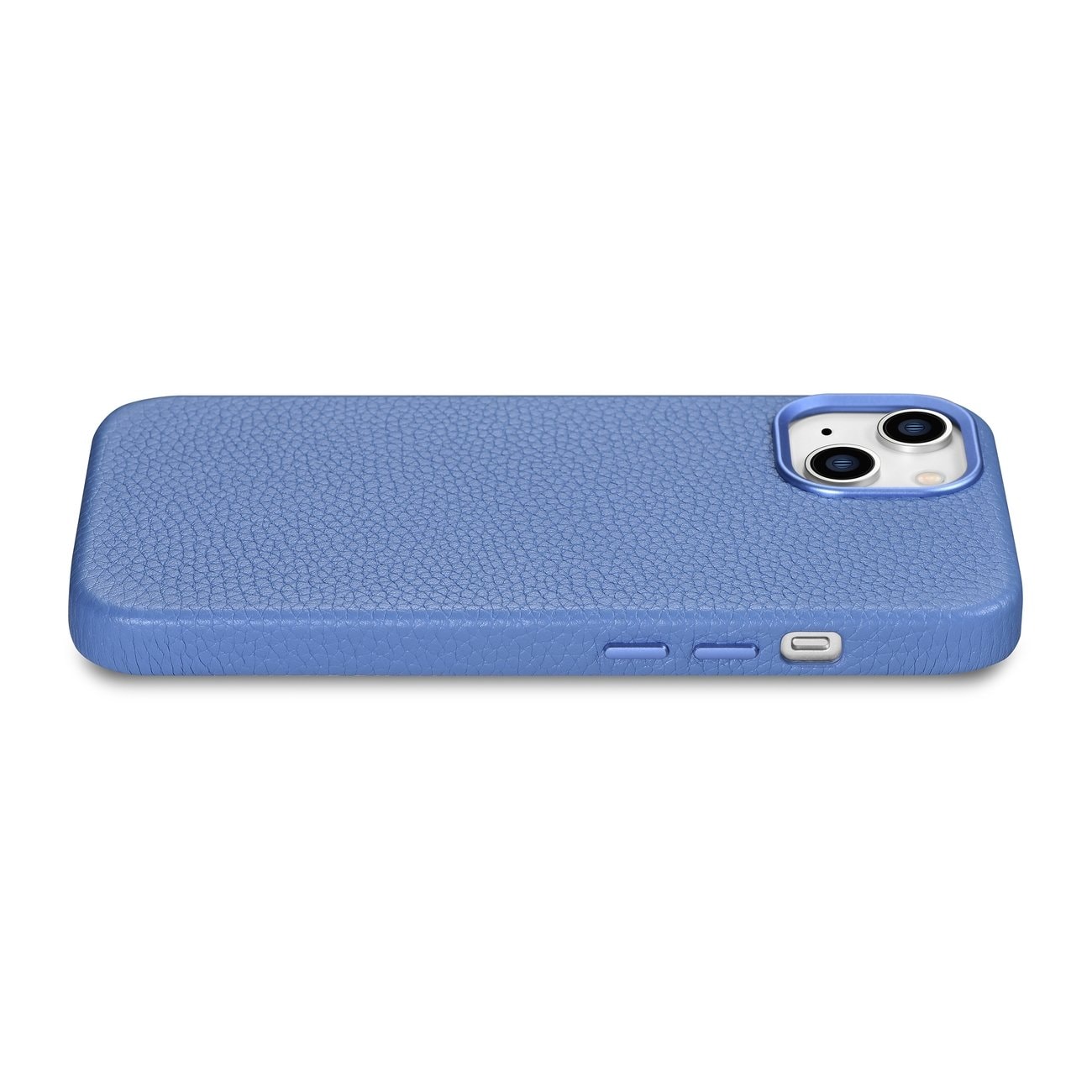 iCarer Litchi Premium læretui iPhone 14 Plus MagSafe Magnetisk Lyseblå (WMI14220711-LB)