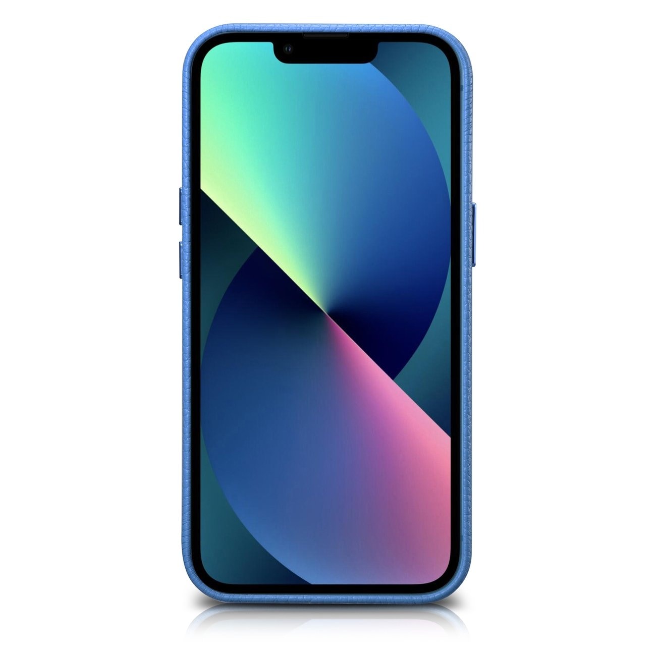 iCarer Litchi Premium læretui iPhone 14 Plus MagSafe Magnetisk Lyseblå (WMI14220711-LB)