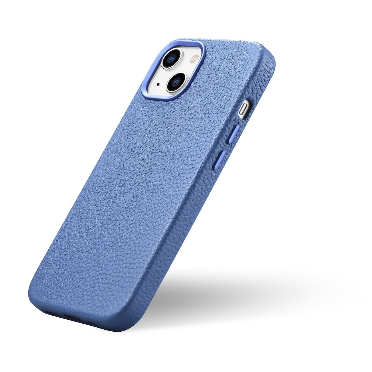 iCarer Litchi Premium læretui iPhone 14 Plus MagSafe Magnetisk Lyseblå (WMI14220711-LB)