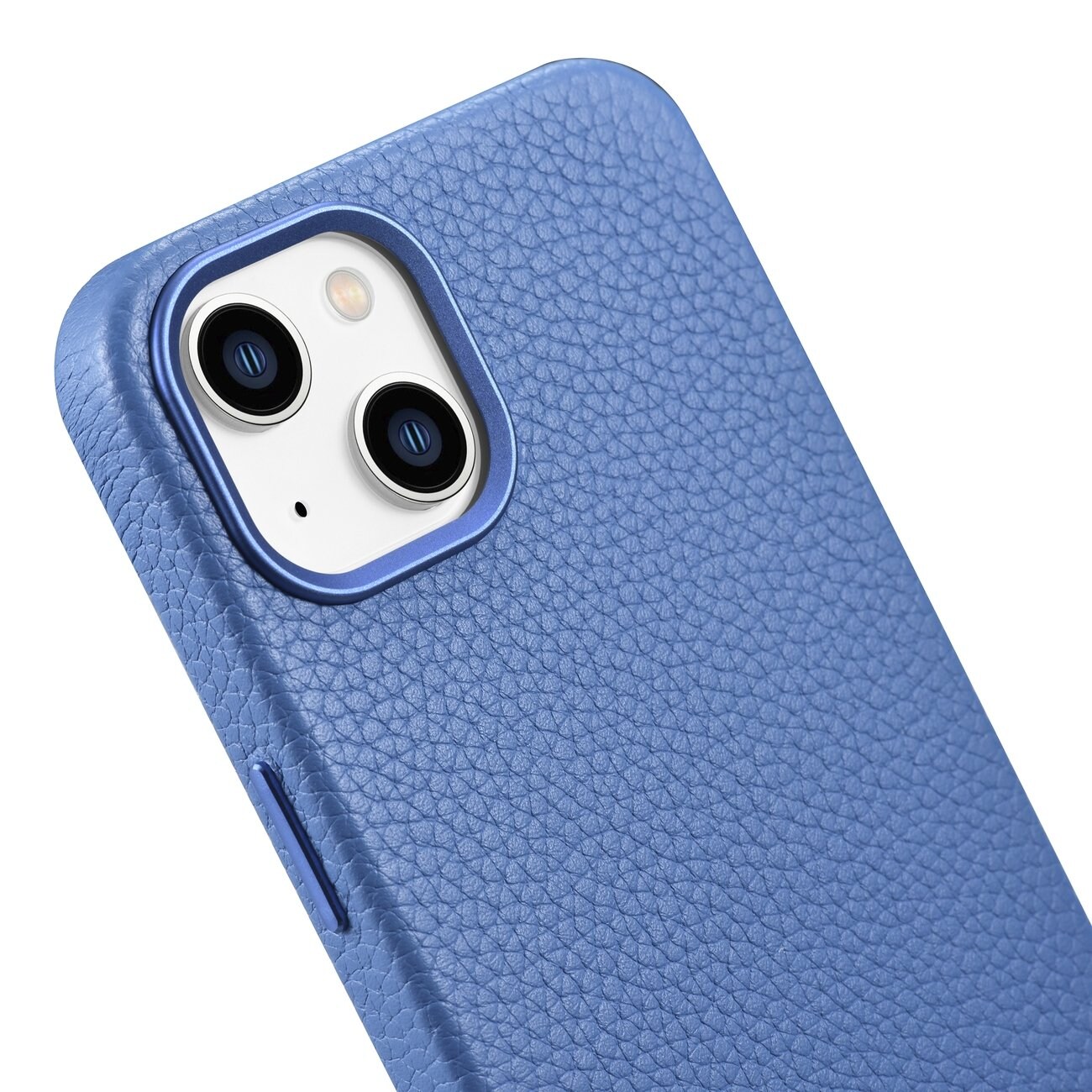 iCarer Litchi Premium læretui iPhone 14 Plus MagSafe Magnetisk Lyseblå (WMI14220711-LB)