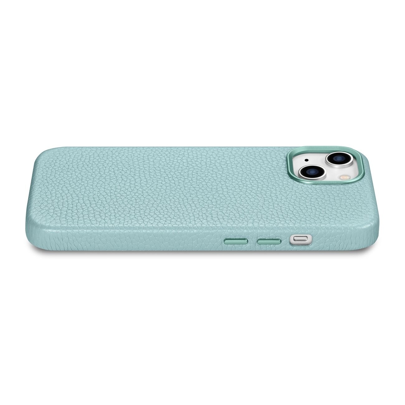 iCarer Litchi Premium lærveske iPhone 14 Plus magnetisk lærveske med MagSafe Green (WMI14220711-GN)