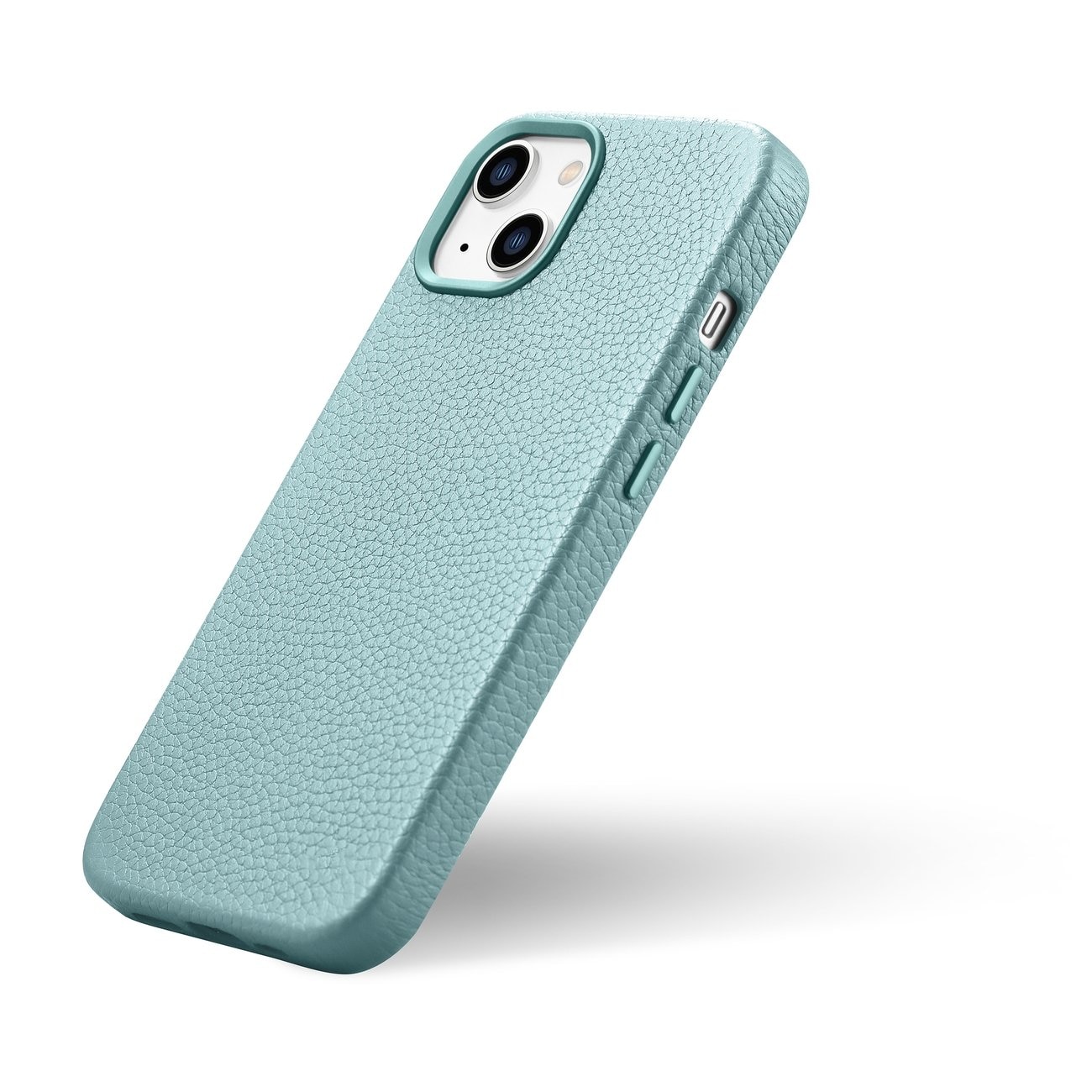 iCarer Litchi Premium lærveske iPhone 14 Plus magnetisk lærveske med MagSafe Green (WMI14220711-GN)