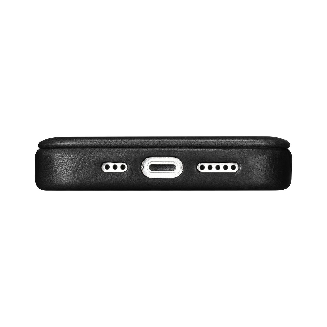 iCarer CE Oil Wax Premium Folio-etui i læder til iPhone 14 Plus Magnetisk Flip MagSafe Black